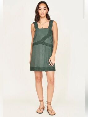 Mirth Nicobar Dress in Verde Fossil